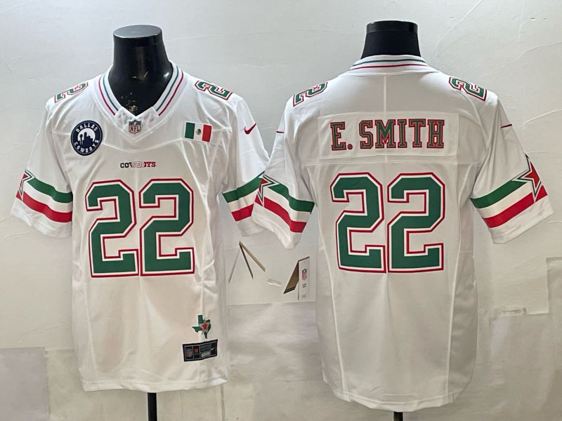 Men Dallas Cowboys #22 E.Smith White 3th generations 2026 Nike Limited NFL Jersey style 113->dallas cowboys->NFL Jersey